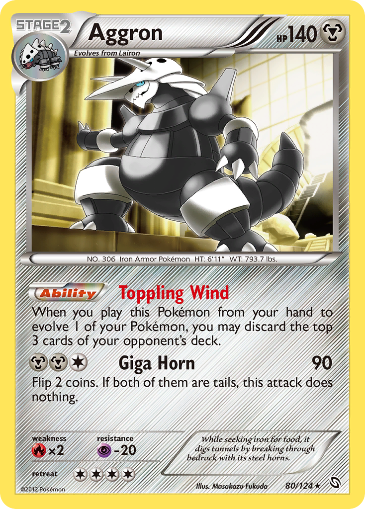 Aggron (80/124) [Black & White: Dragons Exalted] | Gam3 Escape