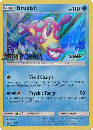 Bruxish (SM11) (Staff Prerelease Promo) [Sun & Moon: Black Star Promos] | Gam3 Escape