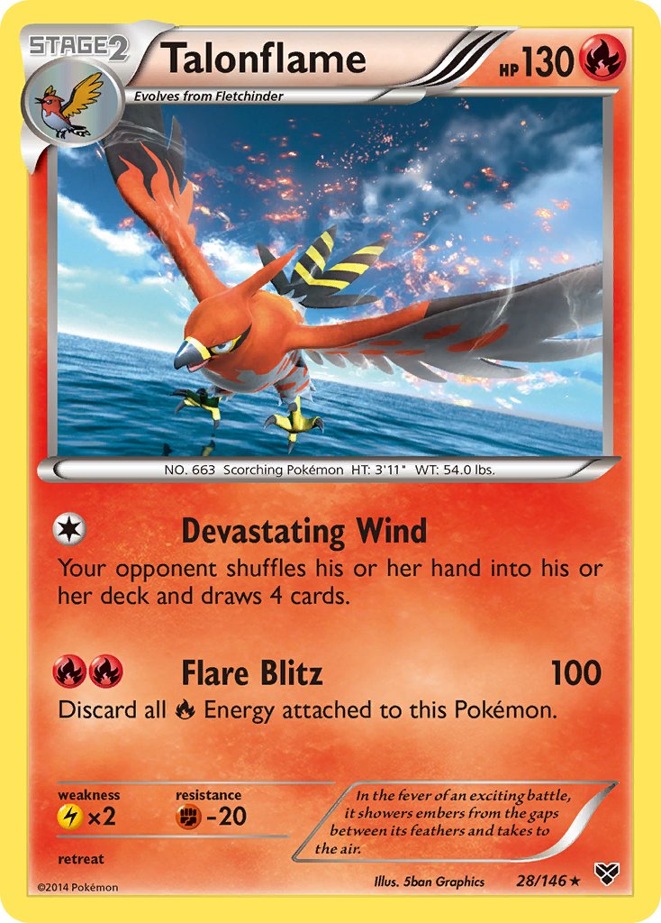 Talonflame (28/146) (Cosmos Holo) (Blister Exclusive) [XY: Base Set] | Gam3 Escape