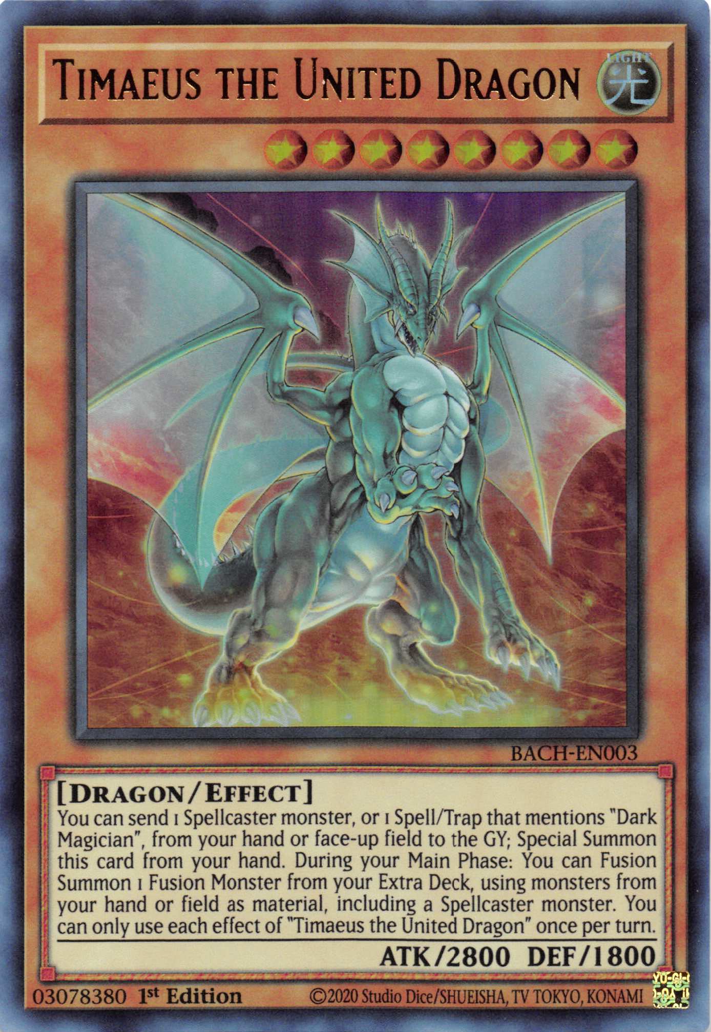 Timaeus the United Dragon [BACH-EN003] Ultra Rare | Gam3 Escape