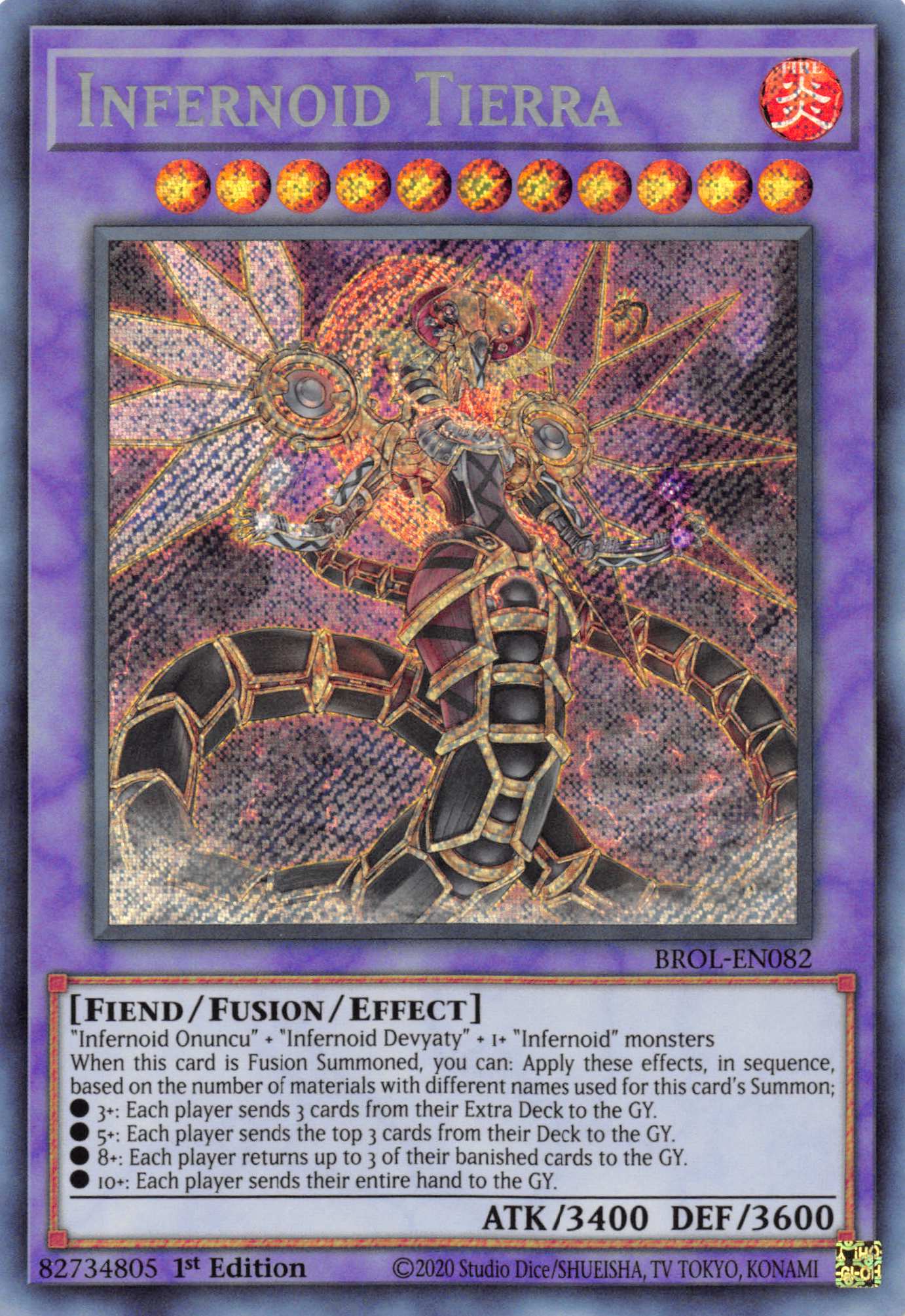 Infernoid Tierra [BROL-EN082] Secret Rare | Gam3 Escape