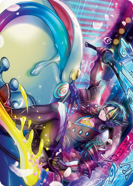 Tatsunari, Toad Rider Art Card [Kamigawa: Neon Dynasty Art Series] | Gam3 Escape