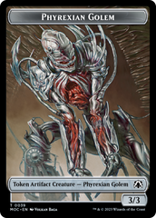 Phyrexian Golem // Construct Double-Sided Token [March of the Machine Commander Tokens] | Gam3 Escape