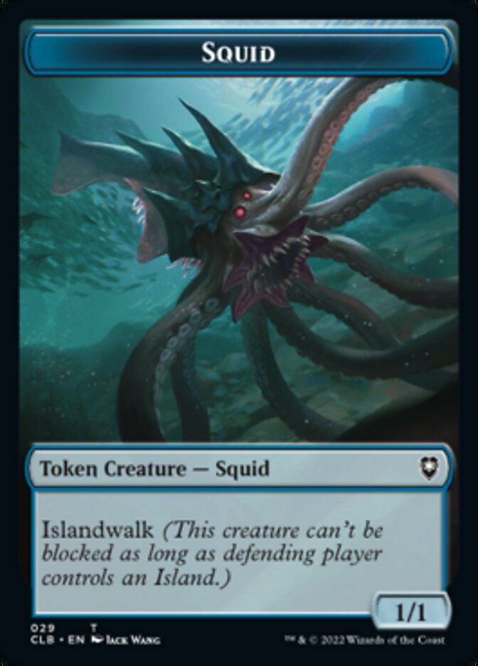 Squid // Copy Double-sided Token [Commander Legends: Battle for Baldur's Gate Tokens] | Gam3 Escape