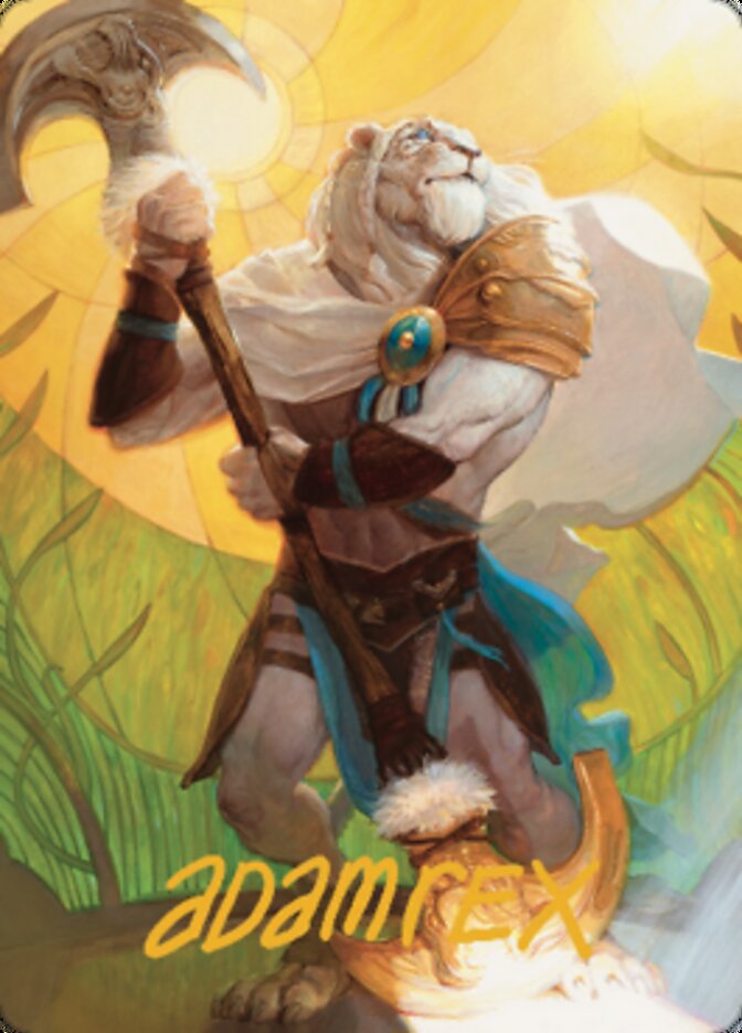 Ajani, Sleeper Agent Art Card (Gold-Stamped Signature) [Dominaria United Art Series] | Gam3 Escape