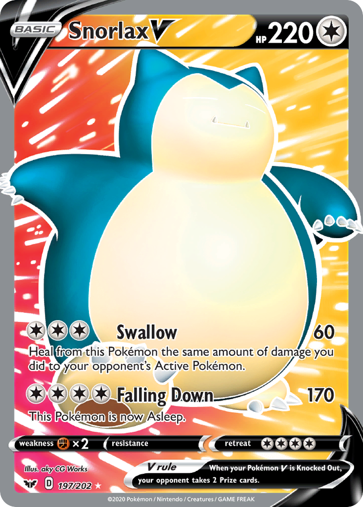 Snorlax V (197/202) [Sword & Shield: Base Set] | Gam3 Escape