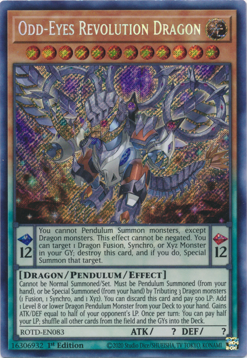 Odd-Eyes Revolution Dragon [ROTD-EN083] Secret Rare | Gam3 Escape