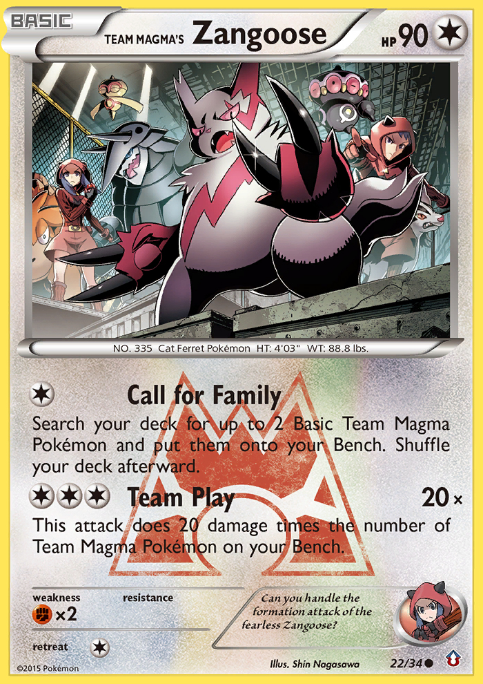 Team Magma's Zangoose (22/34) [XY: Double Crisis] | Gam3 Escape