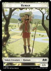 Human // Food (0010) Double-Sided Token [Wilds of Eldraine Tokens] | Gam3 Escape