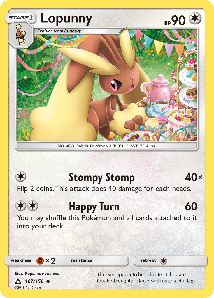 Lopunny (107/156) [Sun & Moon: Ultra Prism] | Gam3 Escape