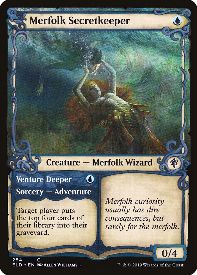 Merfolk Secretkeeper // Venture Deeper (Showcase) [Throne of Eldraine] | Gam3 Escape