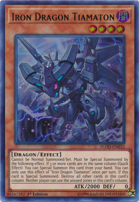 Iron Dragon Tiamaton [FLOD-EN032] Ultra Rare | Gam3 Escape