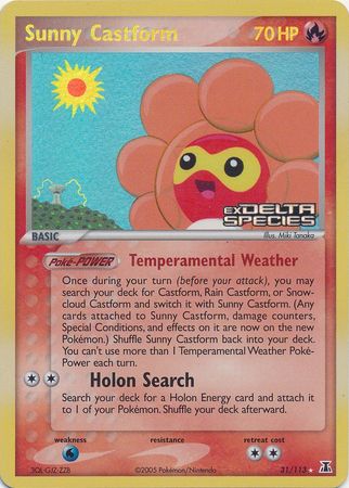 Sunny Castform (31/113) (Stamped) [EX: Delta Species] | Gam3 Escape