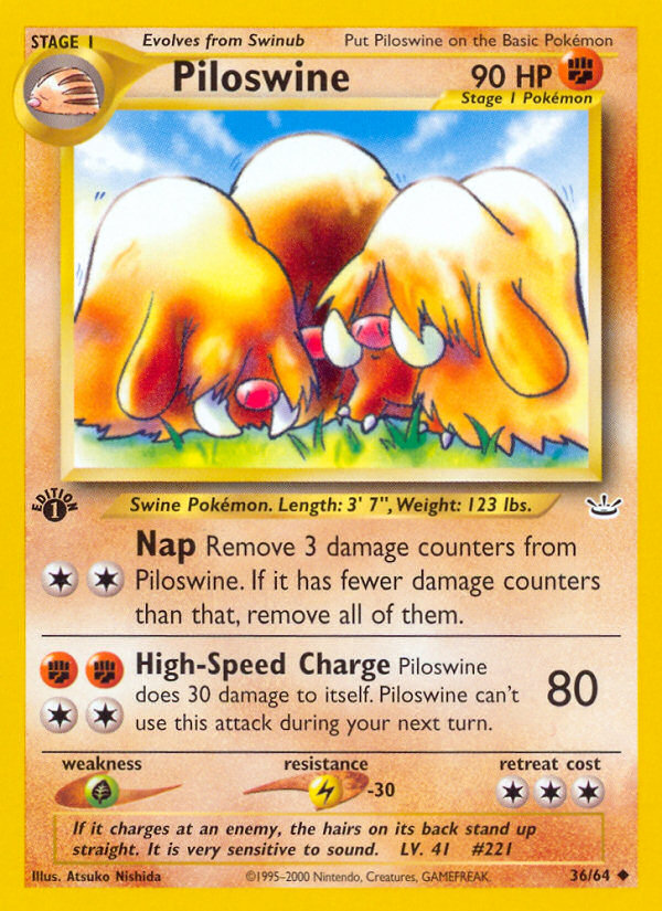 Piloswine (36/64) [Neo Revelation 1st Edition] | Gam3 Escape