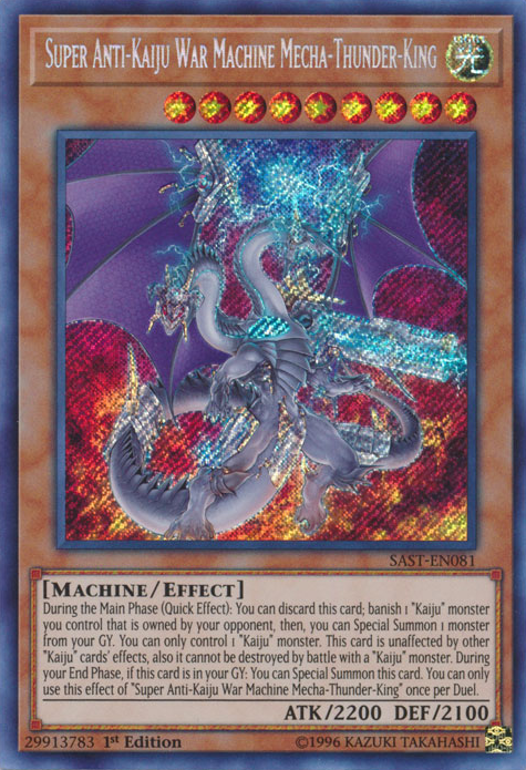 Super Anti-Kaiju War Machine Mecha-Thunder-King [SAST-EN081] Secret Rare | Gam3 Escape