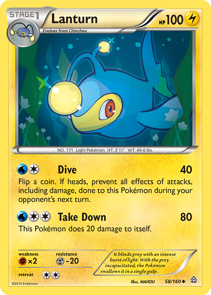 Lanturn (58/160) [XY: Primal Clash] | Gam3 Escape