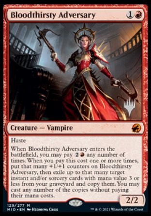 Bloodthirsty Adversary (Promo Pack) [Innistrad: Midnight Hunt Promos] | Gam3 Escape