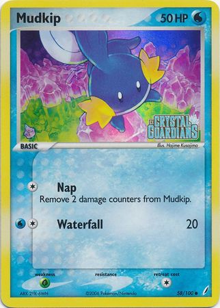 Mudkip (58/100) (Stamped) [EX: Crystal Guardians] | Gam3 Escape