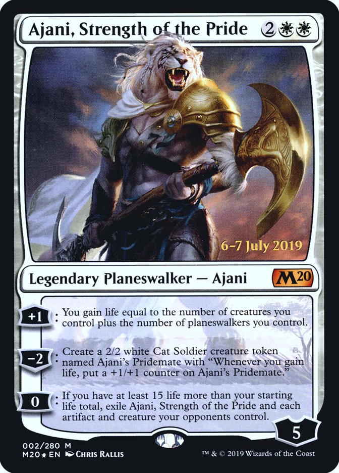 Ajani, Strength of the Pride  [Core Set 2020 Prerelease Promos] | Gam3 Escape