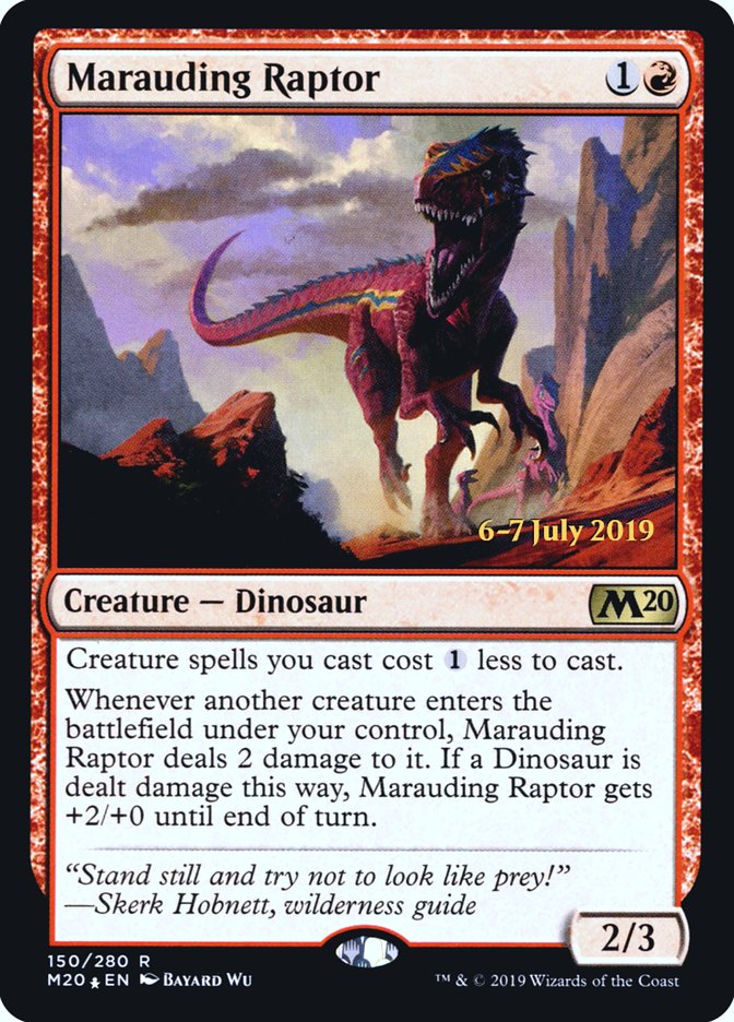 Marauding Raptor  [Core Set 2020 Prerelease Promos] | Gam3 Escape