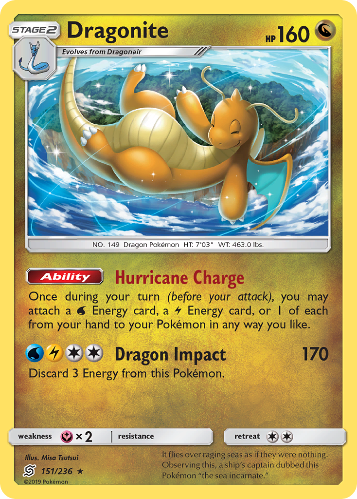Dragonite (151/236) (Cosmos Holo) [Sun & Moon: Unified Minds] | Gam3 Escape