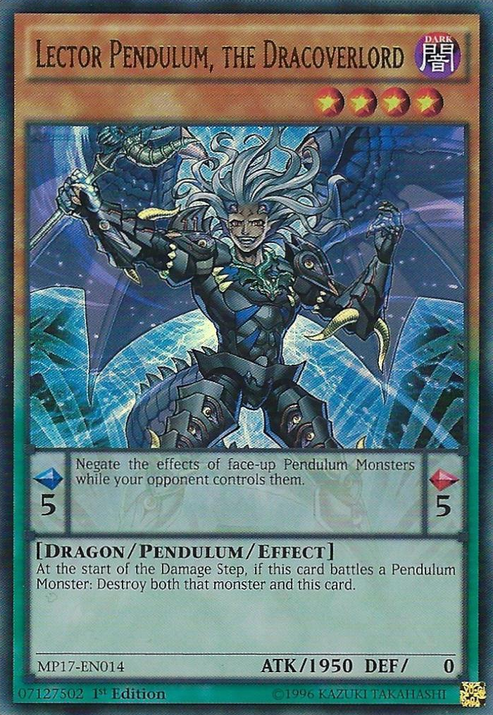 Lector Pendulum, the Dracoverlord [MP17-EN014] Ultra Rare | Gam3 Escape