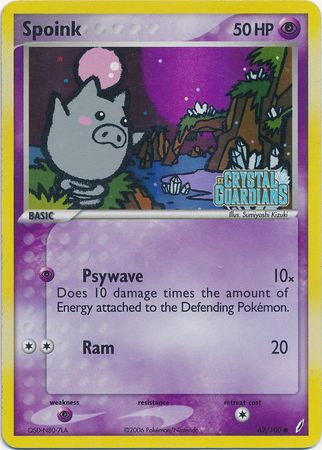 Spoink (62/100) (Stamped) [EX: Crystal Guardians] | Gam3 Escape