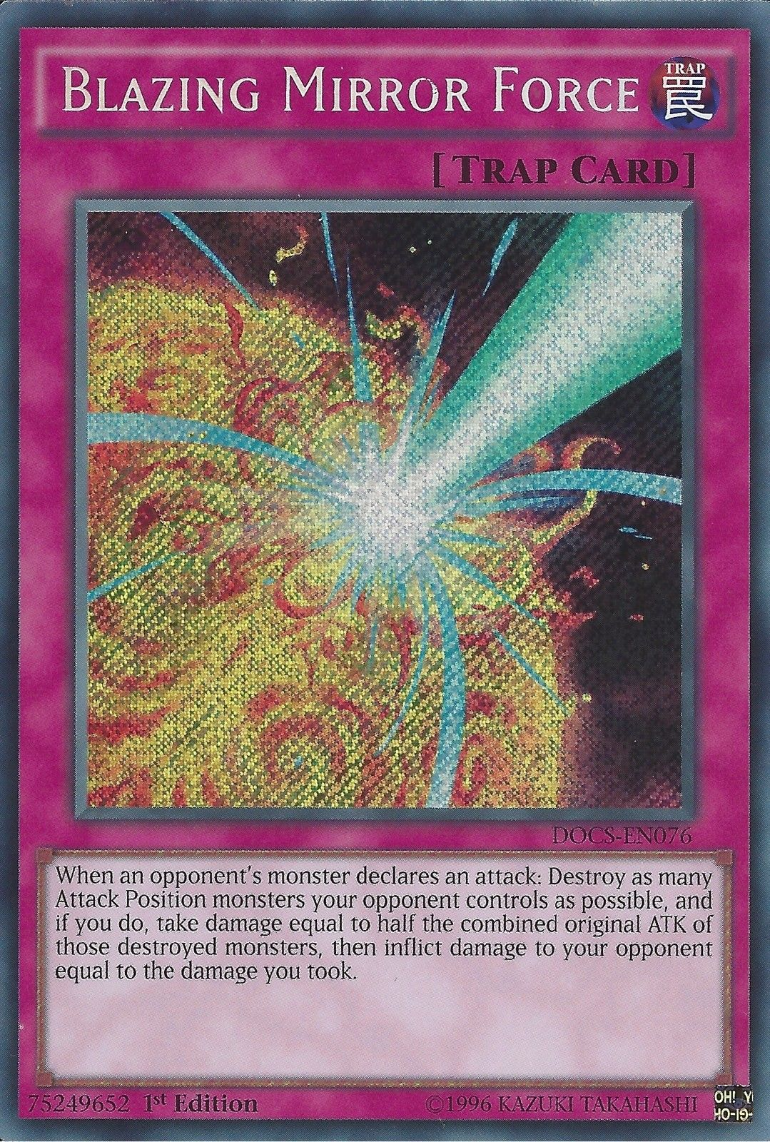 Blazing Mirror Force [DOCS-EN076] Secret Rare | Gam3 Escape