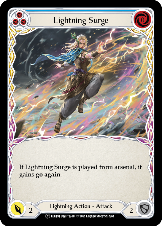 Lightning Surge (Blue) [U-ELE191] Unlimited Rainbow Foil | Gam3 Escape