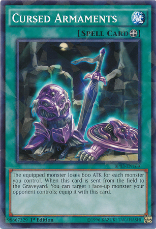Cursed Armaments (Shatterfoil) [BP03-EN169] Common | Gam3 Escape