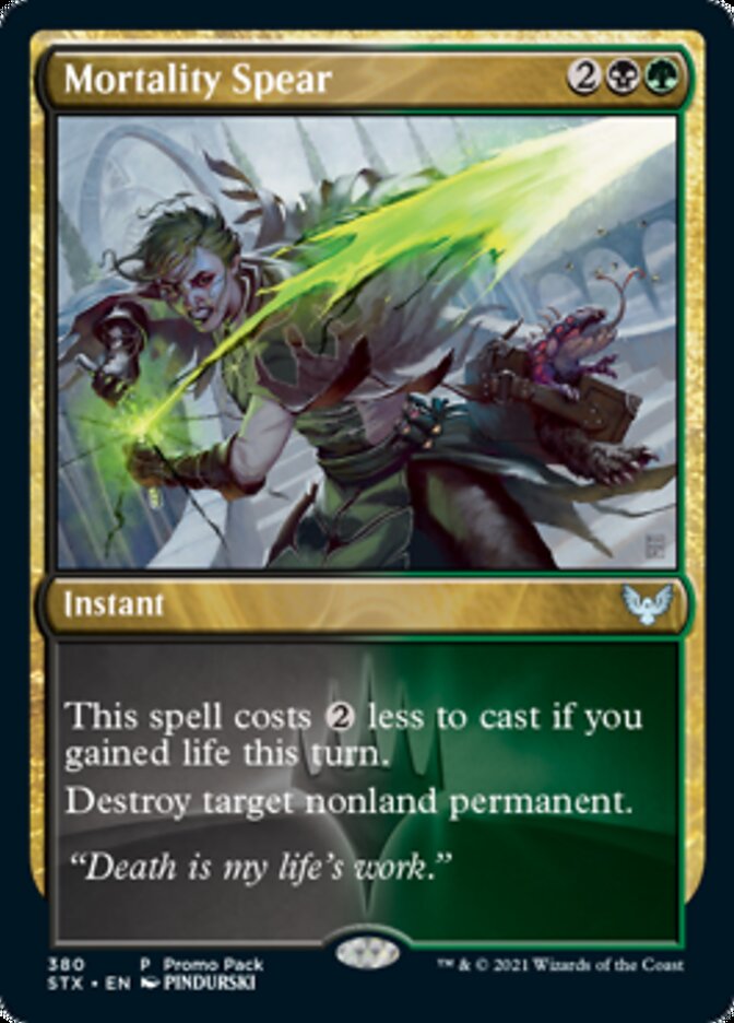 Mortality Spear (Promo Pack) [Strixhaven: School of Mages Promos] | Gam3 Escape