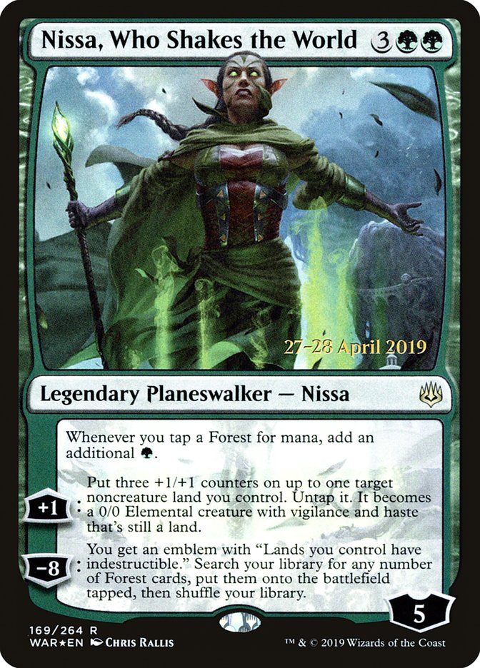 Nissa, Who Shakes the World  [War of the Spark Prerelease Promos] | Gam3 Escape