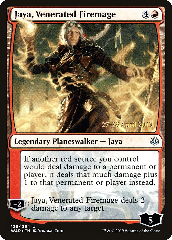 Jaya, Venerated Firemage  [War of the Spark Prerelease Promos] | Gam3 Escape