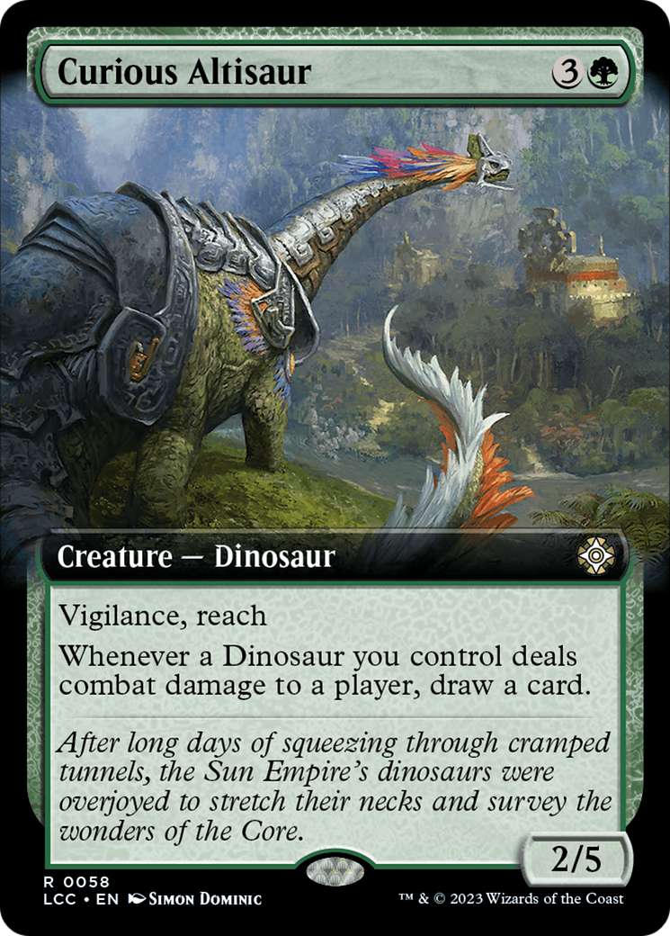 Curious Altisaur (Extended Art) [The Lost Caverns of Ixalan Commander] | Gam3 Escape