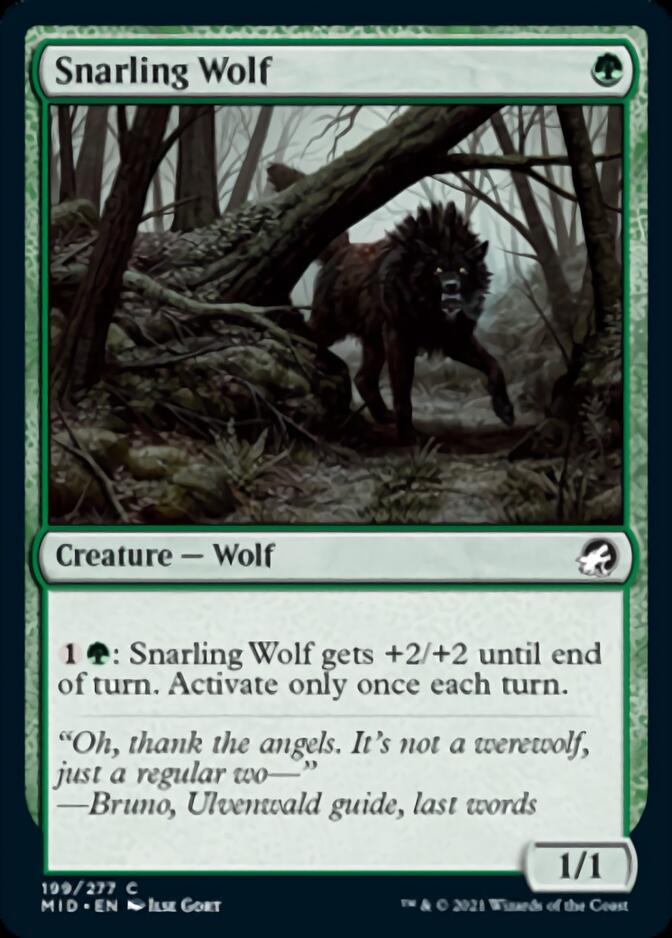 Snarling Wolf [Innistrad: Midnight Hunt] | Gam3 Escape