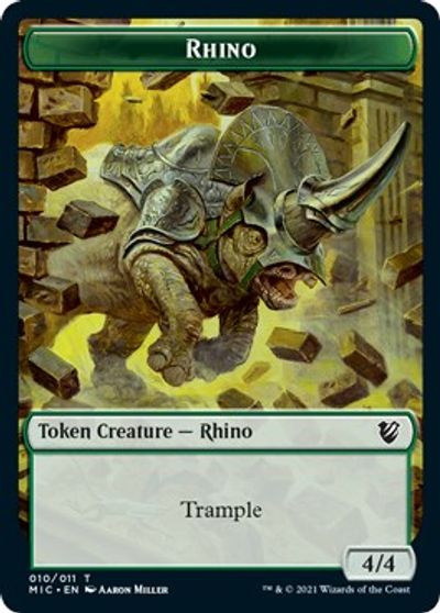 Rhino // Wolf Double-sided Token [Innistrad: Midnight Hunt Commander] | Gam3 Escape