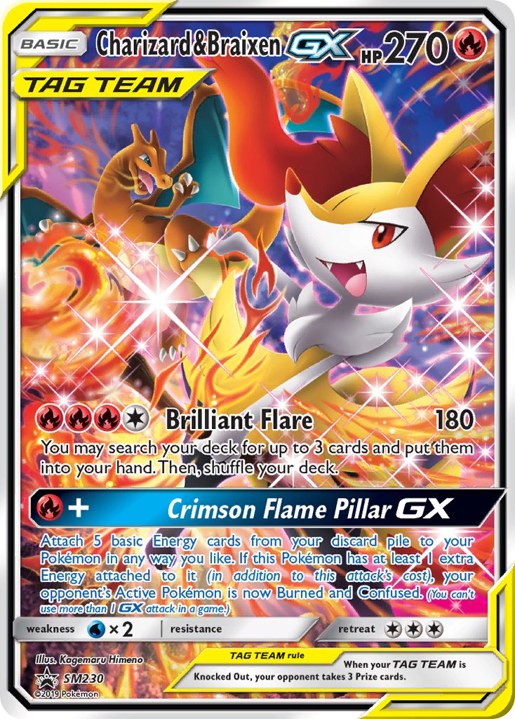 Charizard & Braixen GX (SM230) [Sun & Moon: Black Star Promos] | Gam3 Escape