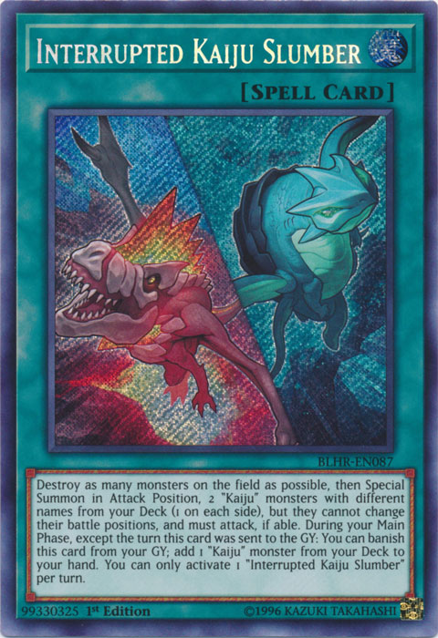 Interrupted Kaiju Slumber [BLHR-EN087] Secret Rare | Gam3 Escape