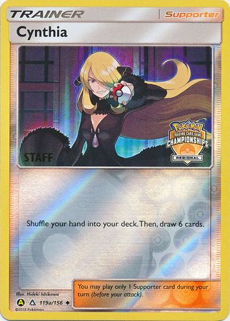 Cynthia (119a/156) (Regional Championship Promo Staff) [Sun & Moon: Ultra Prism] | Gam3 Escape