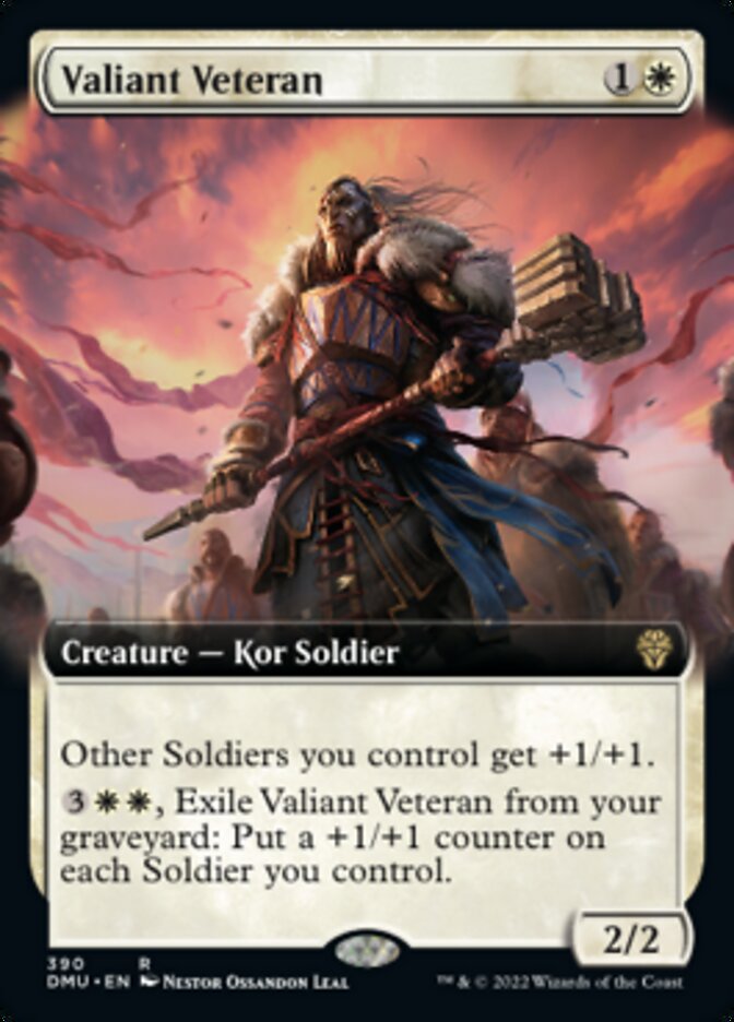 Valiant Veteran (Extended Art) [Dominaria United] | Gam3 Escape