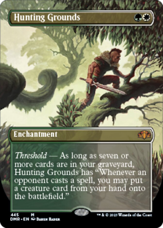 Hunting Grounds (Borderless Alternate Art) [Dominaria Remastered] | Gam3 Escape