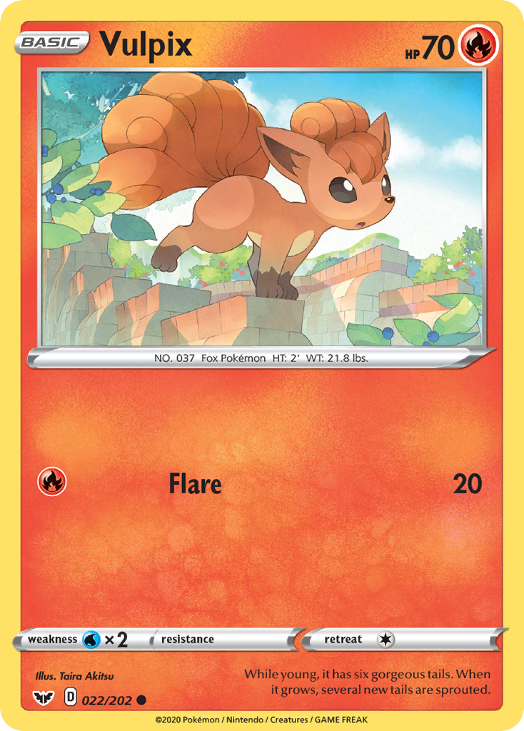 Vulpix (022/202) [Sword & Shield: Base Set] | Gam3 Escape