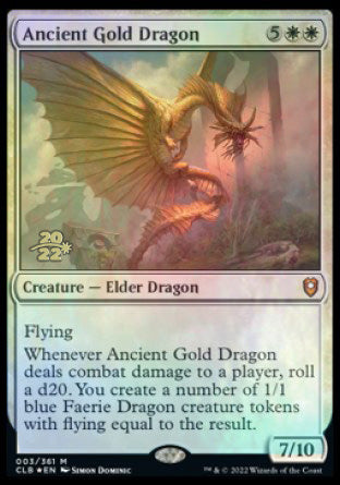 Ancient Gold Dragon [Commander Legends: Battle for Baldur's Gate Prerelease Promos] | Gam3 Escape