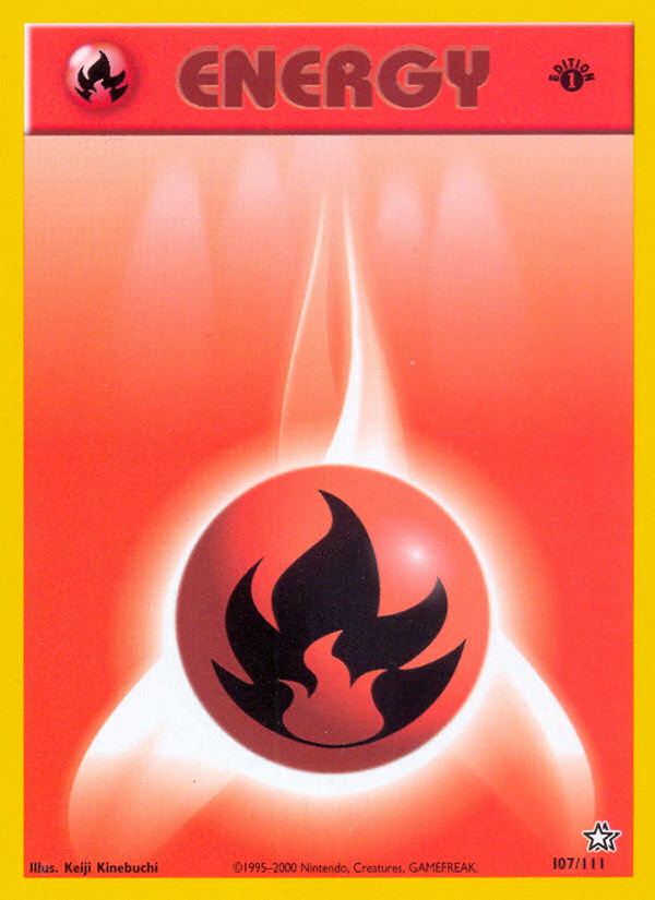 Fire Energy (107/111) [Neo Genesis 1st Edition] | Gam3 Escape