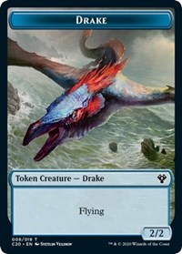Drake // Goblin Warrior Double-sided Token [Commander 2020 Tokens] | Gam3 Escape