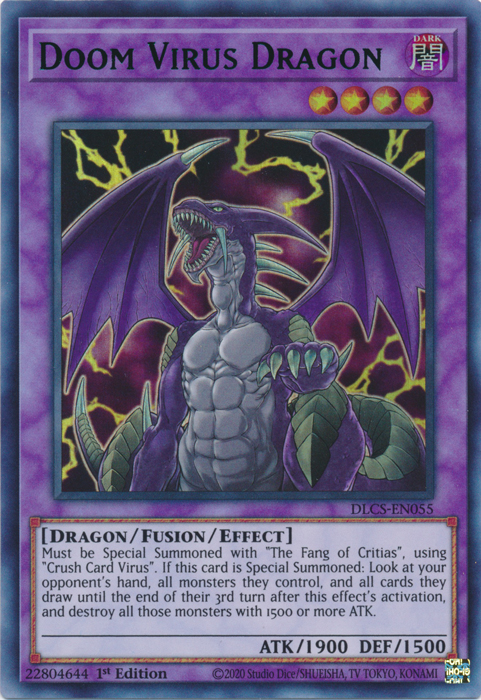 Doom Virus Dragon (Blue) [DLCS-EN055] Ultra Rare | Gam3 Escape