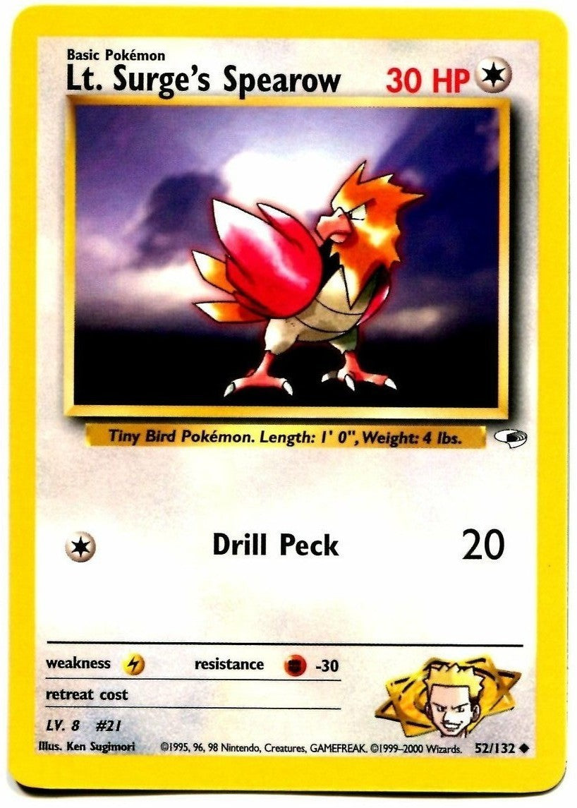 Lt. Surge's Spearow (52/132) [Gym Heroes Unlimited] | Gam3 Escape