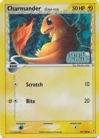 Charmander (49/100) (Delta Species) (Stamped) [EX: Crystal Guardians] | Gam3 Escape