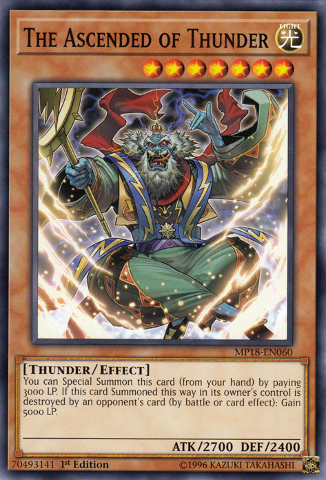 The Ascended of Thunder [MP18-EN060] Short Print | Gam3 Escape