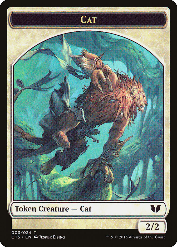 Cat // Zombie Double-Sided Token [Commander 2015 Tokens] | Gam3 Escape